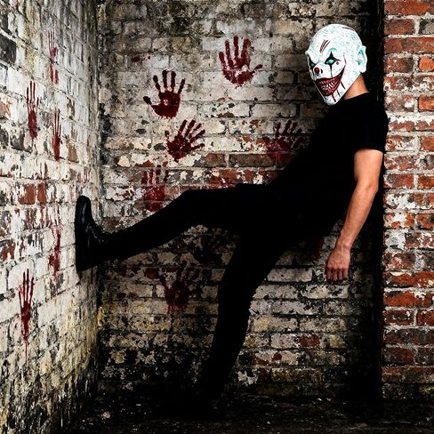 Scary Halloween Terrifier Clown Mask Creepy Killer Joker Half Face Mask Horror Art the Clown Mask with Hats in Saudi Arabia