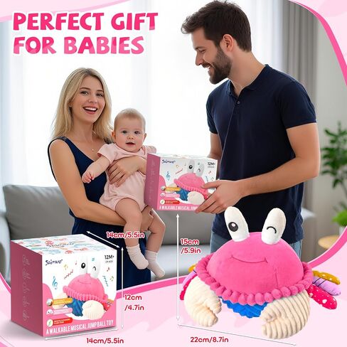 لعبة Baby Toys من 12 إلى 18 شهرًا ، لعبة فرقة الزحف الموسيقية-40 أغنية وتسجيل ، والرقص على المشي يتحرك لارتداد لعبة البطن ، والألعاب الحسية للأطفال الصغار 1-3 ، هدايا أعياد الميلاد للرضع in Saudi Arabia