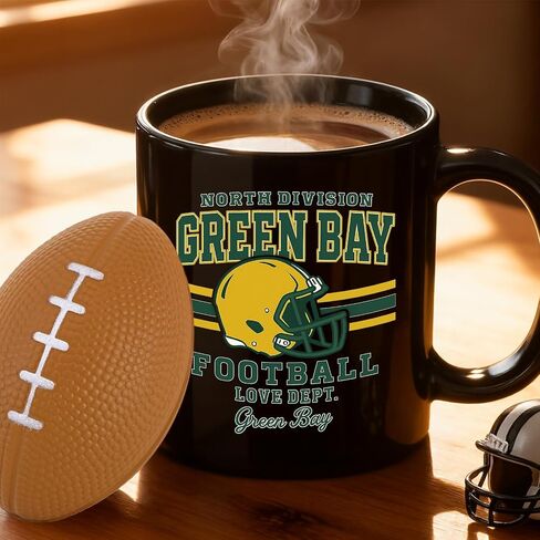 Football Fan Ceramic Coffee Mug Cup Kansas City Themed Merch Shop Men Women Sport Stuff Gear Apparel Chiefs Team Desk Decor Accessories Merchandise Dad Boyfriend Bf Birthday Christmas Cool Xmas Gift in Saudi Arabia