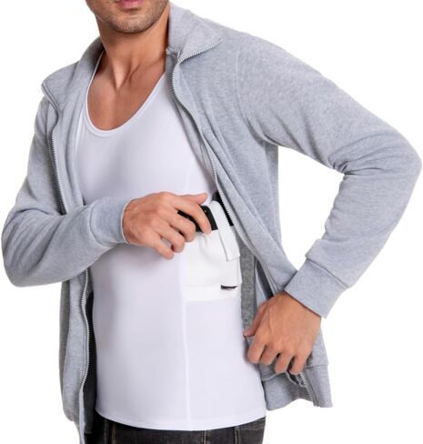 Conceal Carry Shirts Men - Everyday Concealed Carry Tank Top, Compression Bottom Shirts, Suitable for Small, Compact Personal Gear in Saudi Arabia
