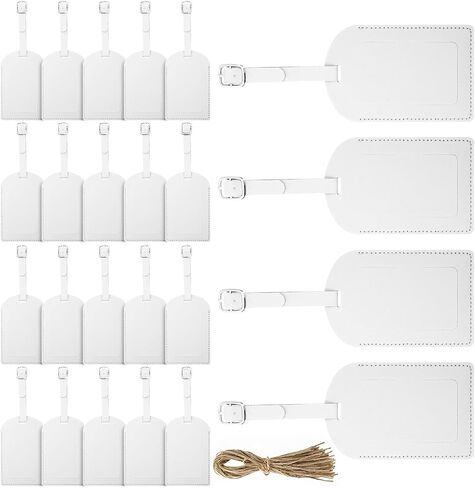 24 Pack Leather Luggage Tags Wedding Favors Bulk Luggage Tags Travel Tag Brown for Suitcase with Name Card Bulk for Guests Bridal Bachelorette Shower in Kuwait