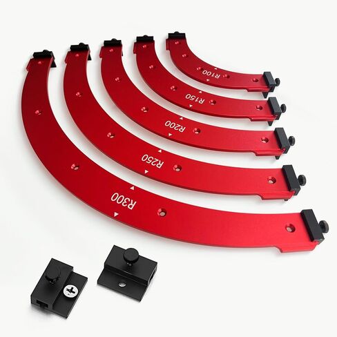 قالب دائرة نصف قطر زاوية جهاز التوجيه من أجل الأعمال الخشبية ، مجموعة دليل توجيه Router - دليل توجيه الزاوية (R10/R15/R20/R25/R30/R35/R40/R50) سبيكة الألومنيوم in Kuwait