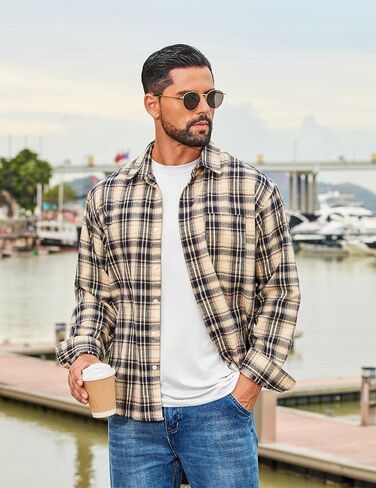 COOFANDY Mens Long Sleeve Tee Shirts Stretch Crew Neck Thermal Shirts Casual T Shirts for Men in Saudi Arabia