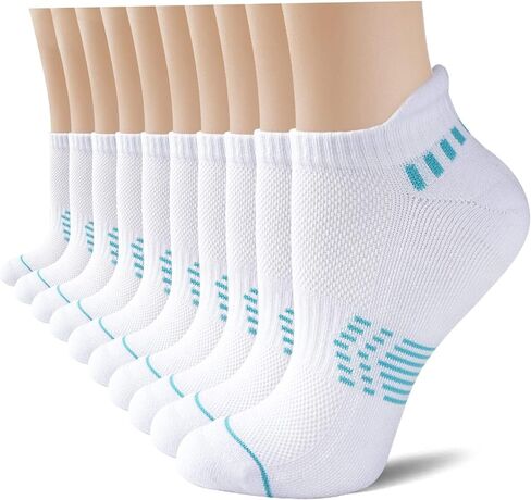 Ankle Socks Womens Compression Cushioned Athletic Running Low Cut with Heel Tab Anti-blister Socks 5 Pairs in Saudi Arabia