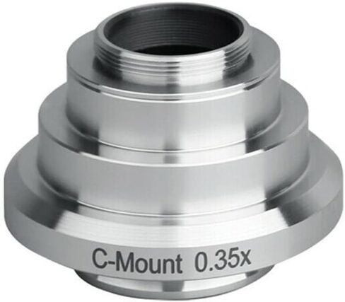 مجموعة ملحقات المجهر 0.35X 0.55X 1X Mnifier محول العدسة الفولاذ المقاوم للصدأ C-Mount كاميرا محول شرائح المجهر البصري in Kuwait
