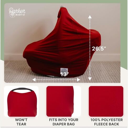 Parker Baby 4 في 1 غطاء مقعد للسيارة للفتيات والفتيان - مظلة Carseat Endrady ، غطاء التمريض ، غطاء عربة البقالة ، غطاء الكرسي المرتفع - "Desert" in Saudi Arabia