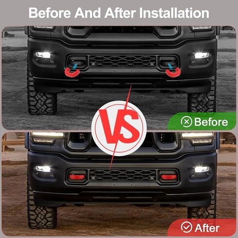 Tow Hook Cover for Dodge RAM 2500/3500 2019-2025 Thicken Upgrade,Tow Hitch Covers Compatible with Dodge RAM 2500/3500 2019-2025 Accessories,2PCS-Green in Kuwait