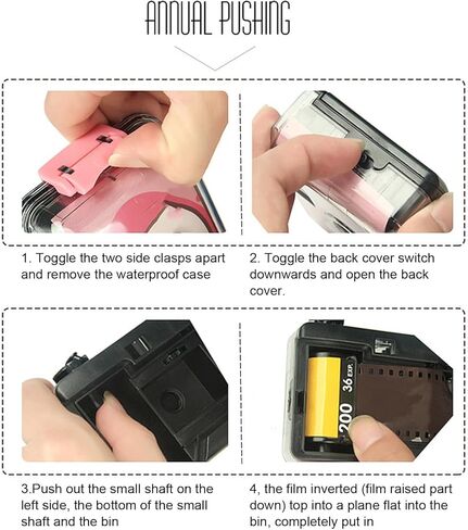 35MM Film Camera, Case, Shutter Speed 1/100s F/9 28MM Lens for Snorkeling, Waterfalls, Lakes, Beaches with 1/100s Reusable Film Camera, Small & Lightweight Design in Saudi Arabia