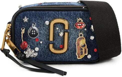 Marc Jacobs Women's The Trinket Charm Denim Snapshot Bag in Saudi Arabia