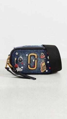 Marc Jacobs Women's The Trinket Charm Denim Snapshot Bag in Saudi Arabia