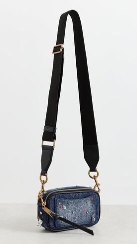 Marc Jacobs Women's The Trinket Charm Denim Snapshot Bag in Saudi Arabia