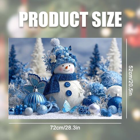 Nuxovilar Christmas Stove Top Cover 28.35×20.47inch, Blue Snowman Stove Cover, Polyester & Diatom Mud Blend, Fun Pattern Festive Decor in Saudi Arabia