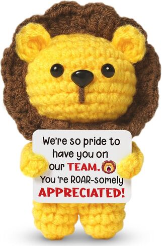 Son Birthday Gifts, Cute Handmade Emotional Support Crochet Lion, Christmas Thanksgiving Birthday Gifts for Son from Mom/Dad in Saudi Arabia
