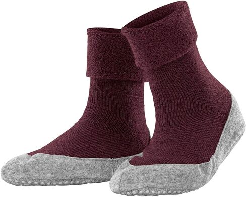 FALKE Women's Cosyshoe Slipper Socks, Cozy Warm, Merino Wool, Thick House Socks for Winter and Fall, Grips On Sole, Grey (Light Grey 3400), 9.5-10.5, 1 Pair in Kuwait