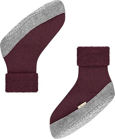 FALKE Women's Cosyshoe Slipper Socks, Cozy Warm, Merino Wool, Thick House Socks for Winter and Fall, Grips On Sole, Grey (Light Grey 3400), 9.5-10.5, 1 Pair in Kuwait