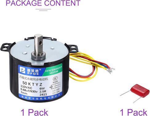 DMiotech Synchronous AC Reduction Motor 50KTYZ AC110V 5RPM Ac Motor 130N.CM CW/CCW Low Noise Gearbox Electric Motor for Instrumentation Automation Control in Saudi Arabia