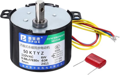 DMiotech Synchronous AC Reduction Motor 50KTYZ AC110V 5RPM Ac Motor 130N.CM CW/CCW Low Noise Gearbox Electric Motor for Instrumentation Automation Control in Saudi Arabia