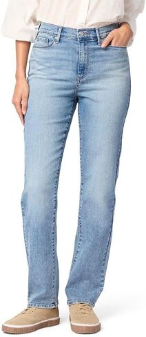 Levi Strauss Signature Women's High-Rise Straight Jeans Stretch Denim (Standard and Plus), (New) Hurricane, 14 Short in Saudi Arabia