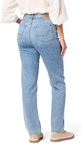 Levi Strauss Signature Women's High-Rise Straight Jeans Stretch Denim (Standard and Plus), (New) Hurricane, 14 Short in Saudi Arabia