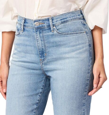 Levi Strauss Signature Women's High-Rise Straight Jeans Stretch Denim (Standard and Plus), (New) Hurricane, 14 Short in Saudi Arabia