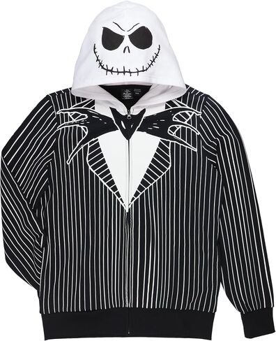 Seven Times Six Nightmare Before Christmas Men's Jack Skellington Tuxedo Full-Zip Adult Costume Hoodie in Saudi Arabia