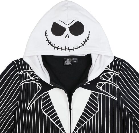 Seven Times Six Nightmare Before Christmas Men's Jack Skellington Tuxedo Full-Zip Adult Costume Hoodie in Saudi Arabia
