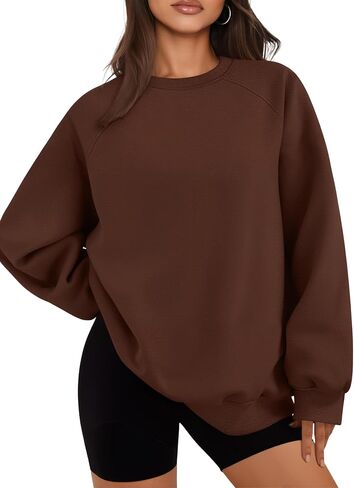 كنزات نسائية قطنية بياقة دائرية كبيرة الحجم ملابس علوية غير رسمية بأكمام راجلان ملابس مريحة لخريف وشتاء 2025 in Kuwait