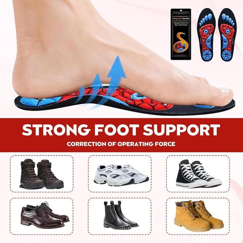 Acupressure Insoles for Men and Women- Orthopedic Acupoint Massage Insoles, Non-Slip Shock Absorption, Breathable Design for Foot Pain Relief & All-Day Comfort (Blue, S(Men 4-7/Women 5-8)) in Saudi Arabia