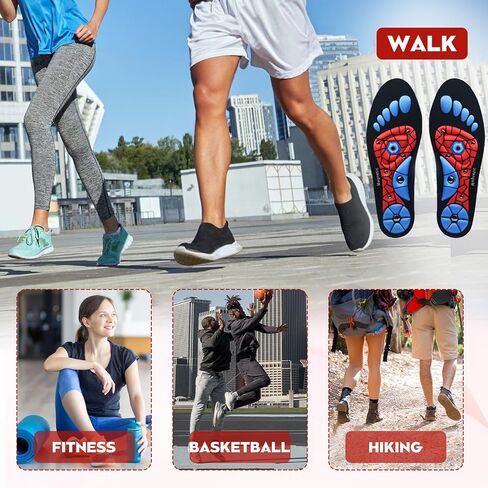 Acupressure Insoles for Men and Women- Orthopedic Acupoint Massage Insoles, Non-Slip Shock Absorption, Breathable Design for Foot Pain Relief & All-Day Comfort (Blue, S(Men 4-7/Women 5-8)) in Saudi Arabia