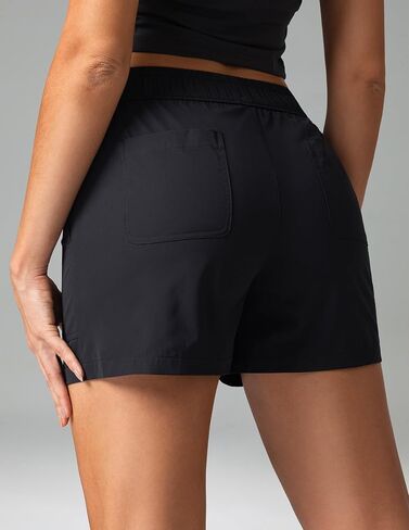 Colorfulkoala Womens Mid-Rise Casual Shorts with Adjustable Waistband 4 Pockets 3.5" Inseam for Lounge Running Strolling in Saudi Arabia