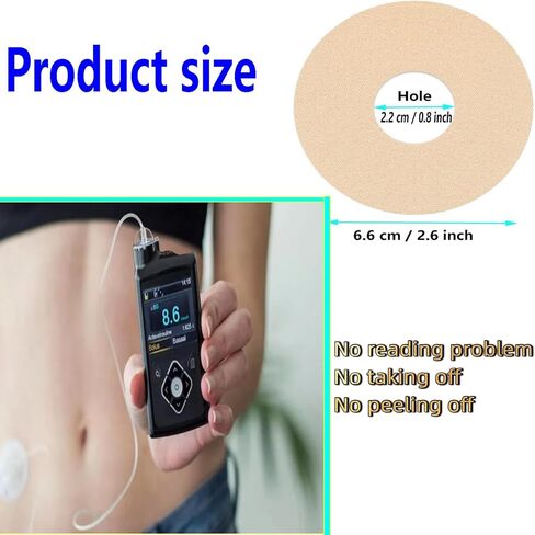 30 Pcs Waterproof Infusion Site CGM Adhesive Patches for Medtronic 780G/770G, Tandem t:Slim X2/ Mobi - Hypoallergenic Sensor Adhesive Tape with 0.8" Hole, 14-Day Wear, Pre-Cut Breathable Clear Patch in Saudi Arabia