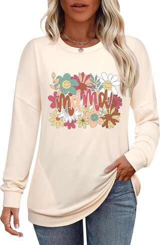 Dresswel Be Kind Sweatshirts for Women Long Sleeve Graphic Shirts Crewneck Pullover Tops Casual Loose Fall Outfits Clothes in Kuwait