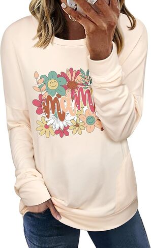 Dresswel Be Kind Sweatshirts for Women Long Sleeve Graphic Shirts Crewneck Pullover Tops Casual Loose Fall Outfits Clothes in Kuwait