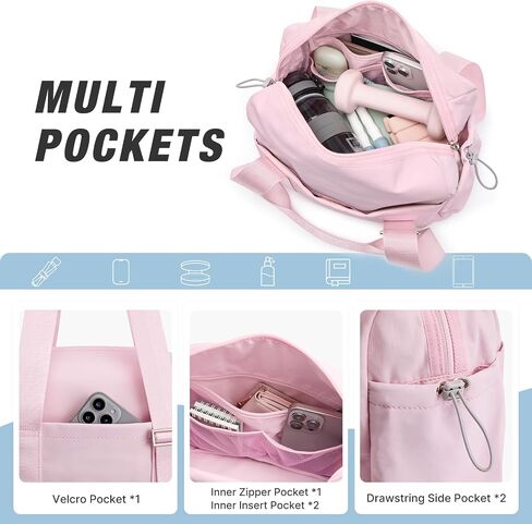 G4Free Mini Gym Bag for Women, Small Duffle Bag with Wet Pocket and Detachable Strap,Lightweight Gym Bag for Workout/Sport/Travel（BLACK） in Saudi Arabia