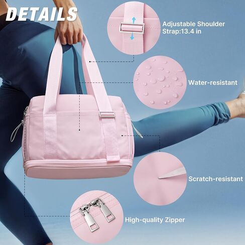 G4Free Mini Gym Bag for Women, Small Duffle Bag with Wet Pocket and Detachable Strap,Lightweight Gym Bag for Workout/Sport/Travel（BLACK） in Saudi Arabia