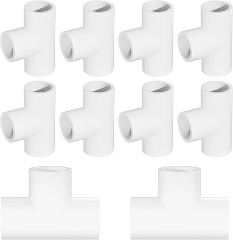 2 "2 PCS TEE 3 Way Tiptings (Socket X Socket) ، THEACHITE 3 WATH TILE TILE PIPE TIPTING FOR DIY Creations ، جدول 40 اقتران. in Kuwait