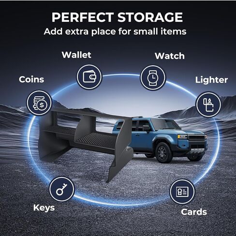 صندوق تخزين سلة تعليق منظم وحدة التحكم المركزية لسوبارو Crosstrek/Impreza 2026 2025 2024، ملحقات داخلية لمسند الذراع لـ 2024-2026 Crosstrek/Impreza، أسود in Kuwait