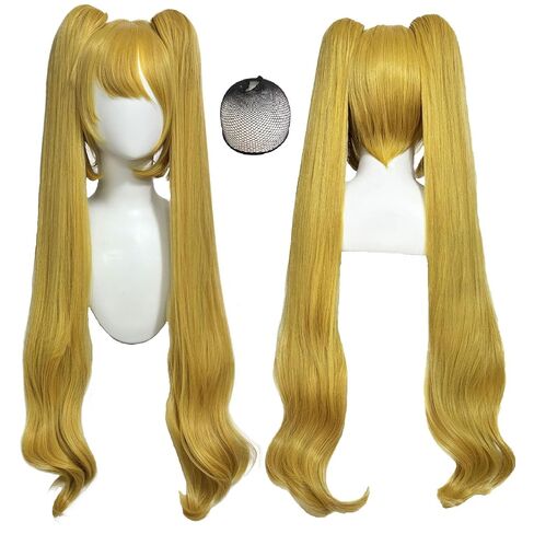 شعر مستعار وردي بطول 47 بوصة/120 سم مع ذيل حصان، شعر مستعار طويل مستقيم مع غرة، شعر صناعي وردي لحفلات الهالوين، شعر مستعار كوسبلاي مع 2 إكسسوارات عقدة فيونكة in Kuwait