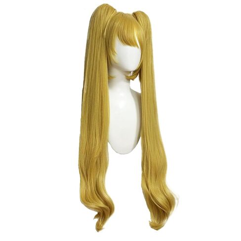 شعر مستعار وردي بطول 47 بوصة/120 سم مع ذيل حصان، شعر مستعار طويل مستقيم مع غرة، شعر صناعي وردي لحفلات الهالوين، شعر مستعار كوسبلاي مع 2 إكسسوارات عقدة فيونكة in Kuwait