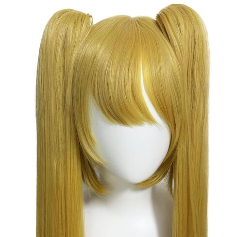 شعر مستعار وردي بطول 47 بوصة/120 سم مع ذيل حصان، شعر مستعار طويل مستقيم مع غرة، شعر صناعي وردي لحفلات الهالوين، شعر مستعار كوسبلاي مع 2 إكسسوارات عقدة فيونكة in Kuwait