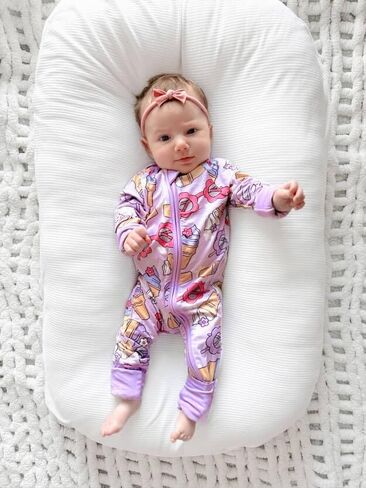 ITSY BITSY BOUTIQUE Viscose Bamboo Baby Pajamas - Boys and Girls Footie Sleeper Convertible 2-Way Zipper Sleeper in Kuwait