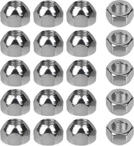 1/2 ''-20 مقطورة العروة المكسرات （10pcs） 50-53911 مفتوح الطرف المكسرات رأس الجولة 509 صواميل الإطارات للاصابة بعجلات 1/2 بوصة البراغي رف العربة الإطارات ، مطلي بالزنك لمقاومة التآكل in Kuwait