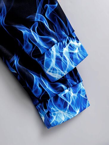 Boys Sweatsuits Two Pieces Pants Set 3D Fire Printed Hoodies Sweatshirt and Sweatpants Set Outfit Sets for Boy 5-14Y in Saudi Arabia