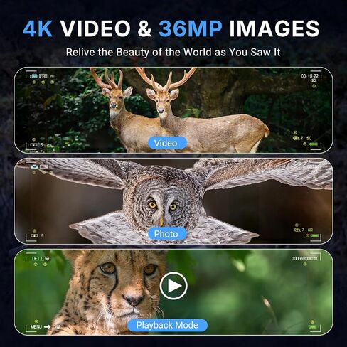 4K Night Vision Goggles, 36MP Photo, 1300FT Range, Gift for Men | 8X Digital Zoom, Flashlight & Compass, 5000mAh Rechargeable Battery, Night Vision Binoculars for Camping & Security in Saudi Arabia