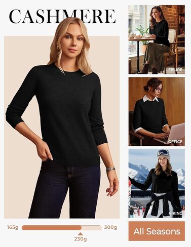 GRACE KARIN Cashmere Sweaters for Women Merino Wool Long Sleeve Sweater Casual Fall Crew Neck Sweater with Socks 2025 in Saudi Arabia