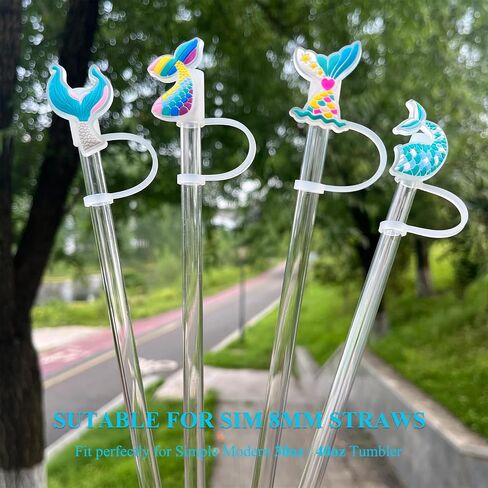 8mm Butterfly Straw Cover - Cute Flower Design Straw Toppers for Simple Modern and Hydro Flask Tumblers Accessories in Saudi Arabia