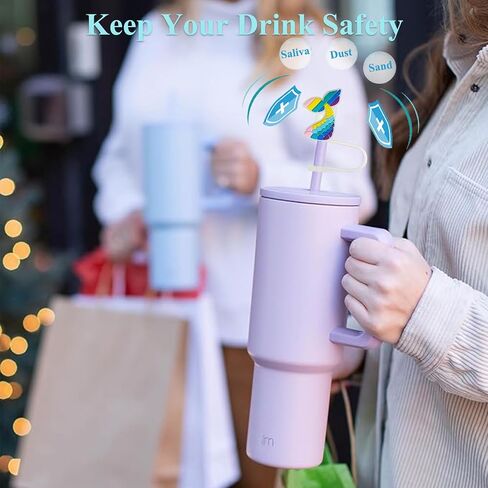 8mm Butterfly Straw Cover - Cute Flower Design Straw Toppers for Simple Modern and Hydro Flask Tumblers Accessories in Saudi Arabia