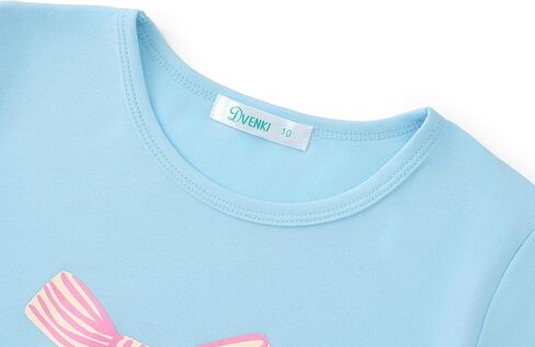 تي شيرت بأكمام طويلة للفتيات - تي شيرت لطيف للتزلج والفهد والوجه المبتسم للأطفال مقاس 6-18 in Kuwait