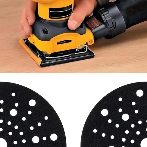2Pcs 6Inch Sander Backing Pad Savers 80-Hole Self Adhesive Sponge Protective Pad Compatible with Bosch Compatible with Gex 150 Black 150mm in Saudi Arabia