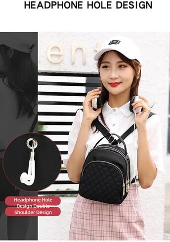 Women Small Backpack Purse Quilted Mini Daypack for Women Trendy Bookbag in Saudi Arabia